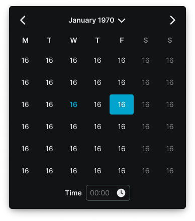 Date Picker example image
