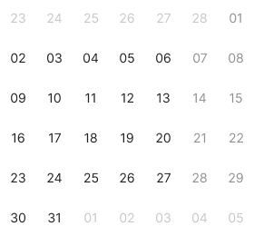 Date Picker variant example image