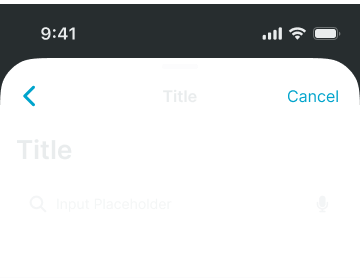 Mobile Nav Top variant example image