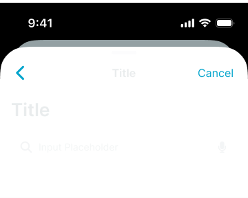 Mobile Nav Top variant example image