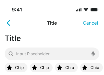 Mobile Nav Top example image