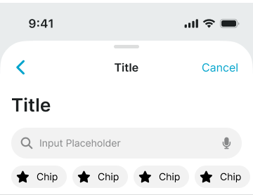 Mobile Nav Top variant example image