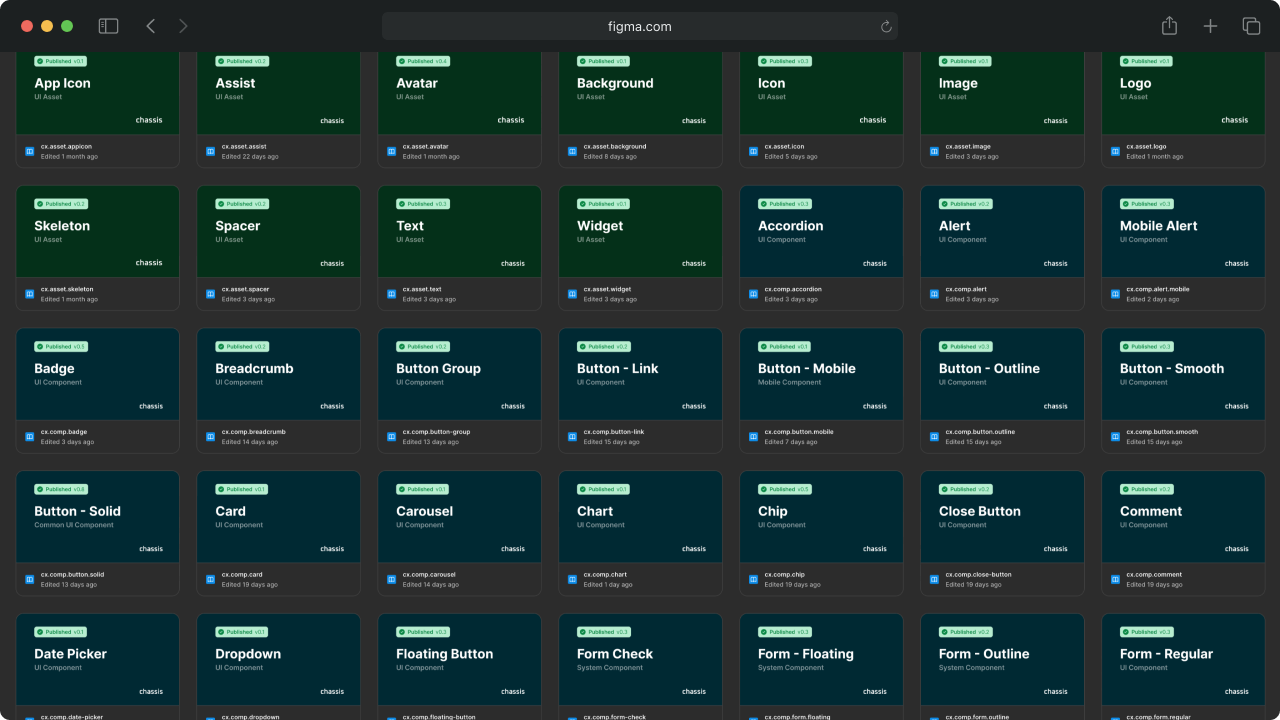 Example of consistent design language across Figma and code