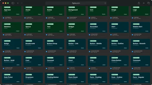 Example of consistent design language across Figma and code