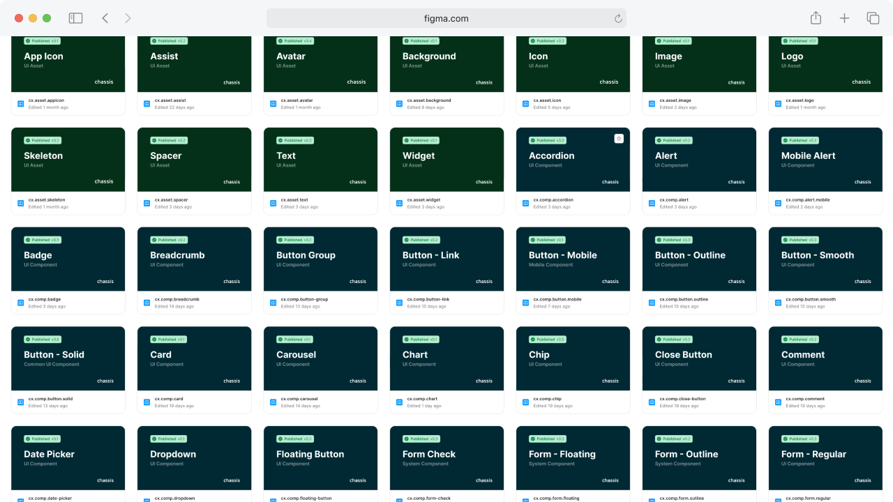 Example of consistent design language across Figma and code