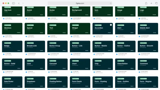 Example of consistent design language across Figma and code